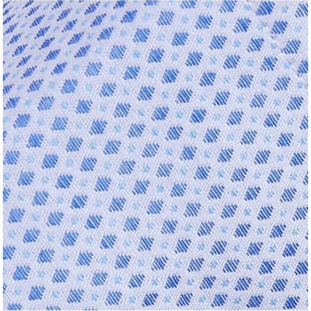 DUCHAMP LONDON Men's Blue Tiny Diamond Pattern Button Down Shirt 16.5/L 42 NWT - Picture 5 of 14